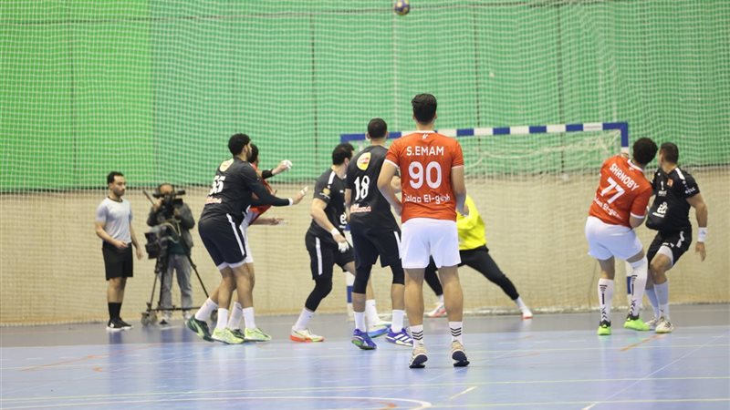 من مباراة الأهلي وطلائع الجيش بدوري محترفي اليد