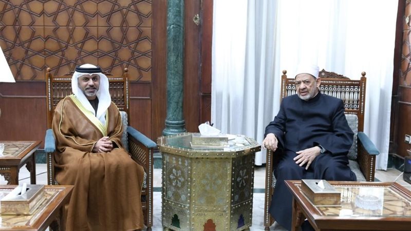 الدكتور أحمد الطيب، شيخ الأزهر الشريف، والسفير الإماراتي