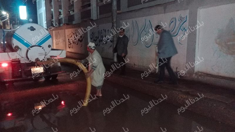 جانب من رفع المياة