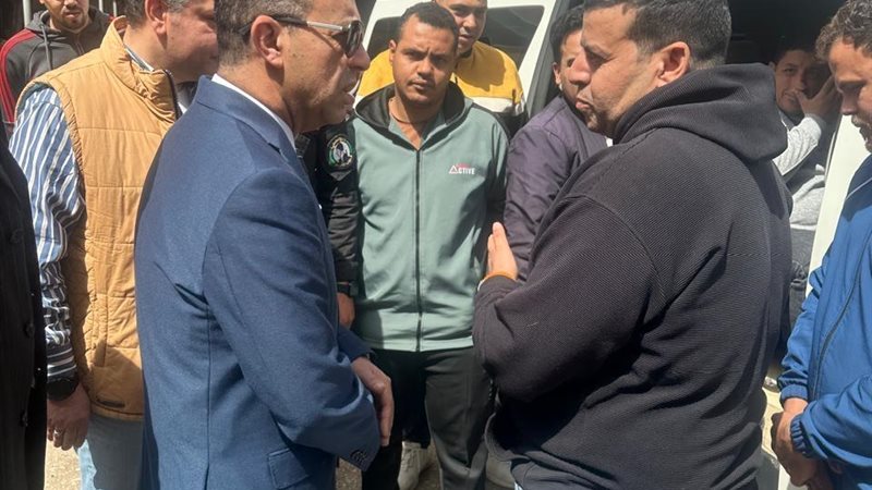 محافظ المنوفية اثناء