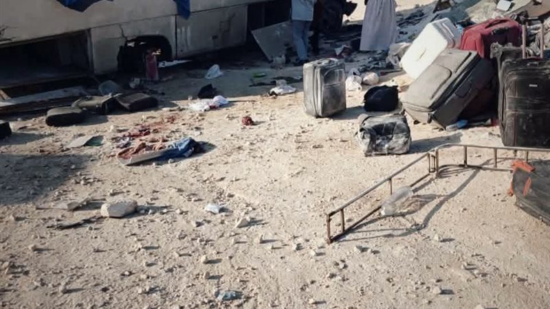 انقلاب اتوبيس بالمنيا