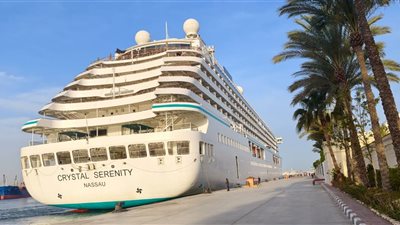 ميناء الإسكندرية يستقبل السفينة السياحية CRYSTAL SERENITY في ختام رحلتها الدولية بمصر