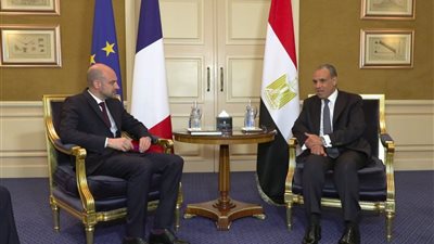 وزير الخارجية ونظيره الفرنسي يبحثان تعزيز العلاقات الثنائية وتطورات الأوضاع الإقليمية