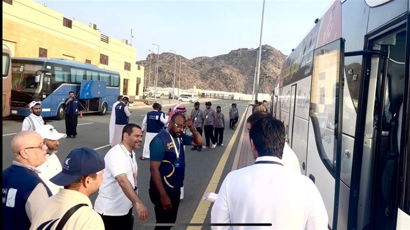 جانب من استقبال الحجاج