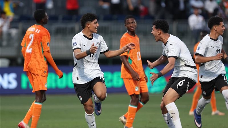 من مباراة منتخب الناشئين