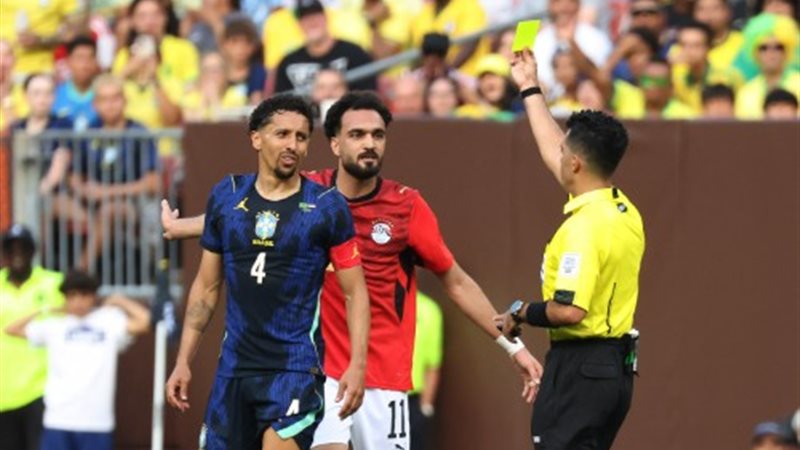 من مباراة مصر والبرازيل
