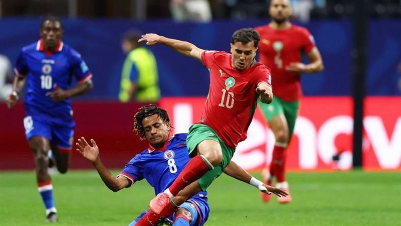 من مباراة المغرب