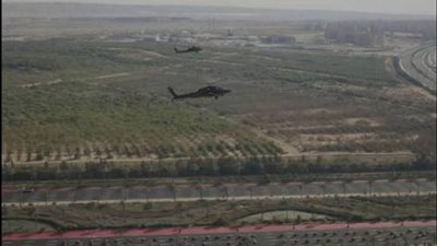 الكاميرات الجوية توثق لقطات استثنائية لوصول الرئيس السيسي إلى 