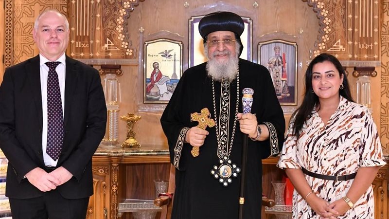 البابا تواضروس يستقبل سفير أستراليا بالقاهرة