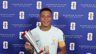 مبابي رجل مباراة المغرب وفرنسا في كأس العالم