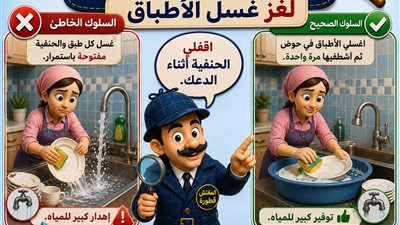 «المفتش قطورة» يفتح ملف هدر المياه أثناء غسل الأطباق.. خطوات لتقليل الاستهلاك