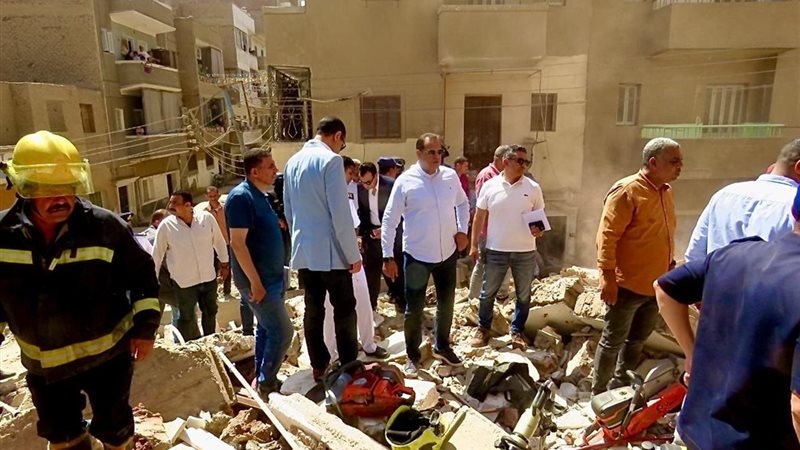 موقع حادث العقار المنهار 